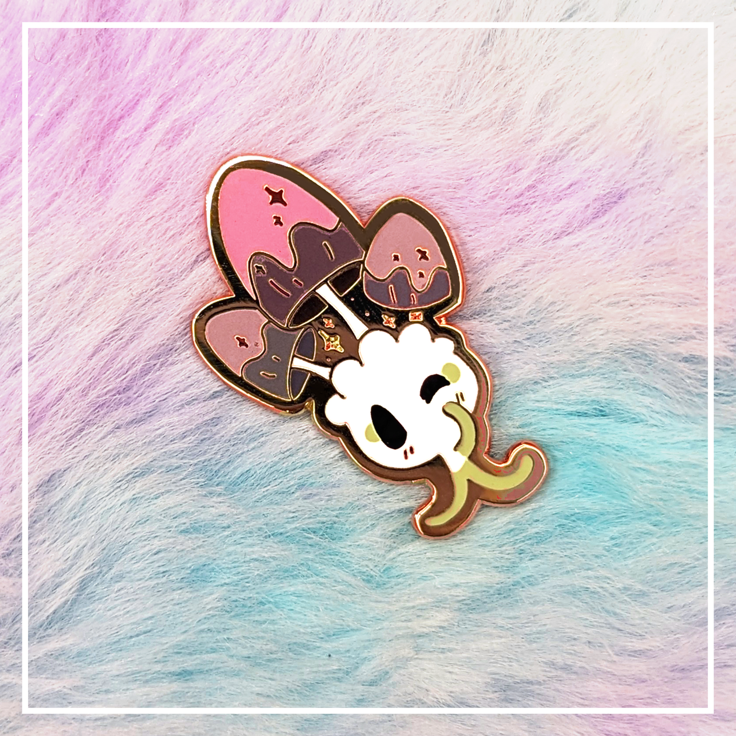 #0755 Chibi Fungus Glow in the Dark Mini Hard Enamel Pin