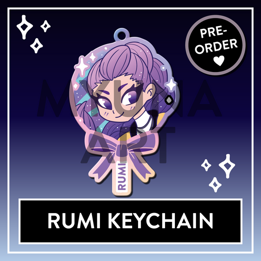 PREORDER Rumi Cake Pop Demon Hunters Huntrix Rainbow double-sided Acrylic Keychain - KPop Charms