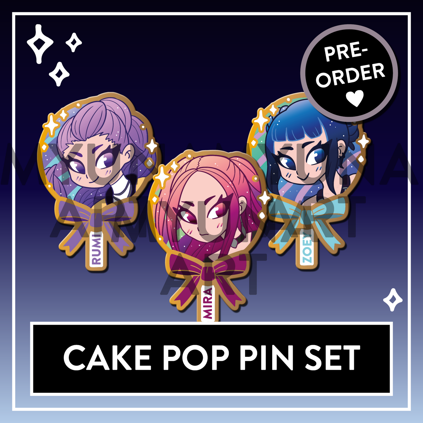 PREORDER Mira Cake Pop Demon Hunters Huntrix Enamel Pin - KPop Pin