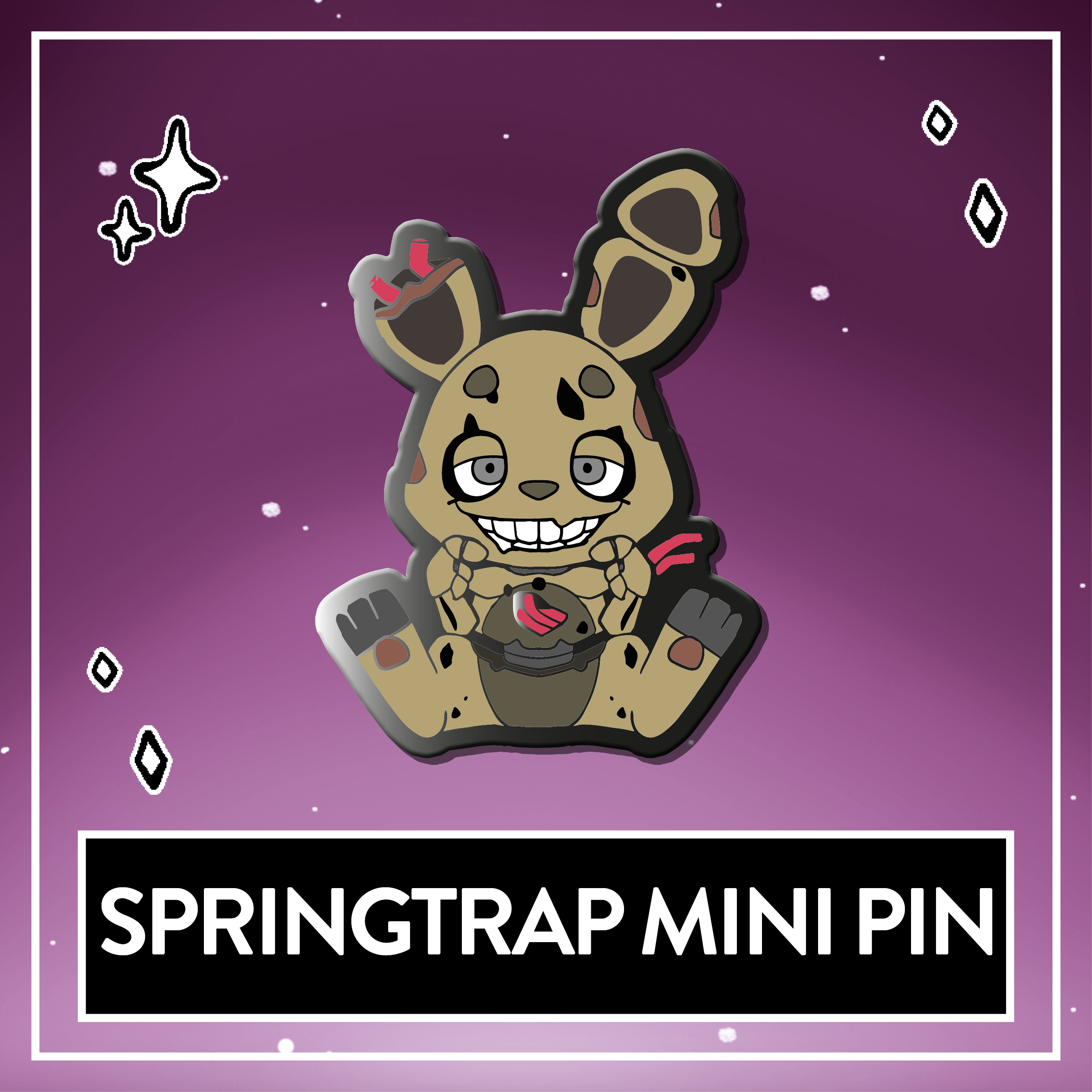 Mini Springtrap Name Springtrap FNAF Mini Pin – Myuna Art