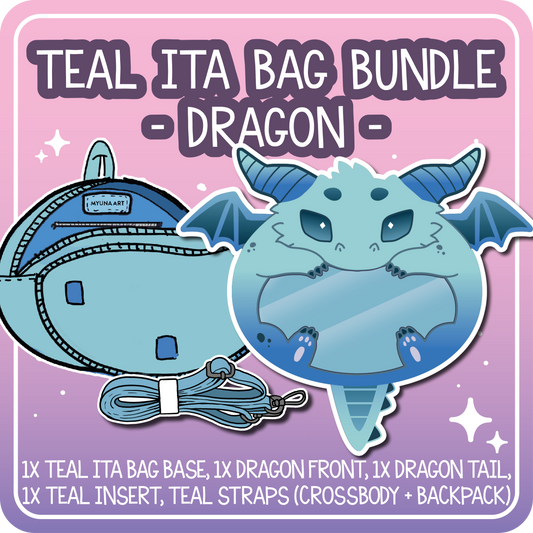 Kawaii Kompanions Ita Bag Bundle Teal Dragon