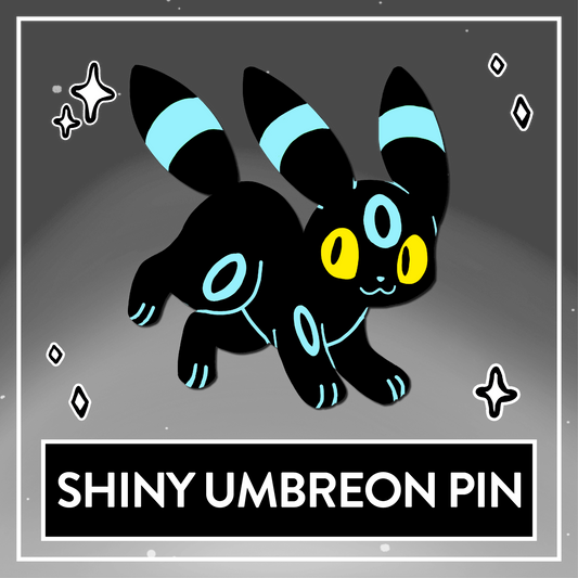 Shiny Umbreon Enamel Pin - Myuna's Eeveelution Series