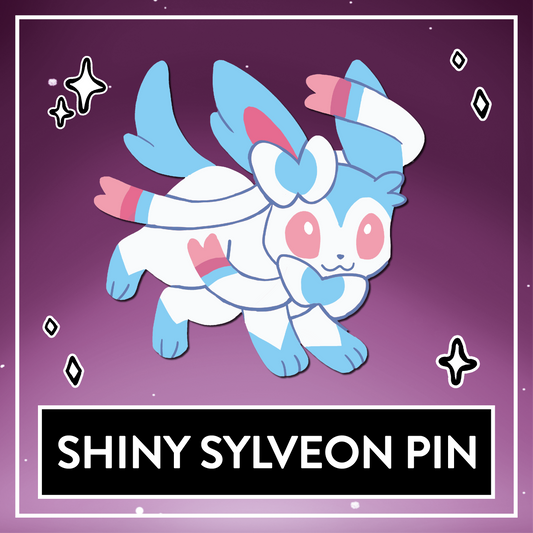 Shiny Sylveon Enamel Pin - Myuna's Eeveelution Series