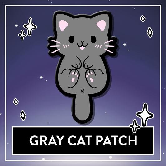 Gray Cat Plush Patch