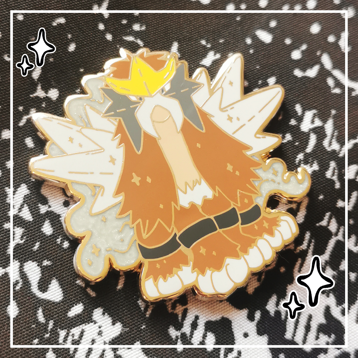 #0244 Shiny Fire Hound Pearlescent Enamel Pin