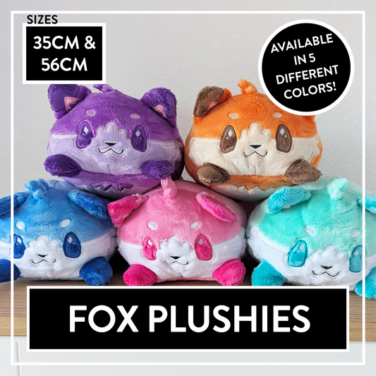 PREORDER Super soft Fox Plush in 5 different colors and 2 different sizes - cute Fox Pillow