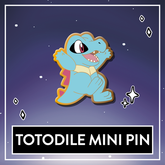 Totodile Mini Starter Hard Enamel Pin