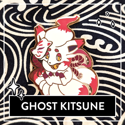 #0570 Ghost Kitsune Pin
