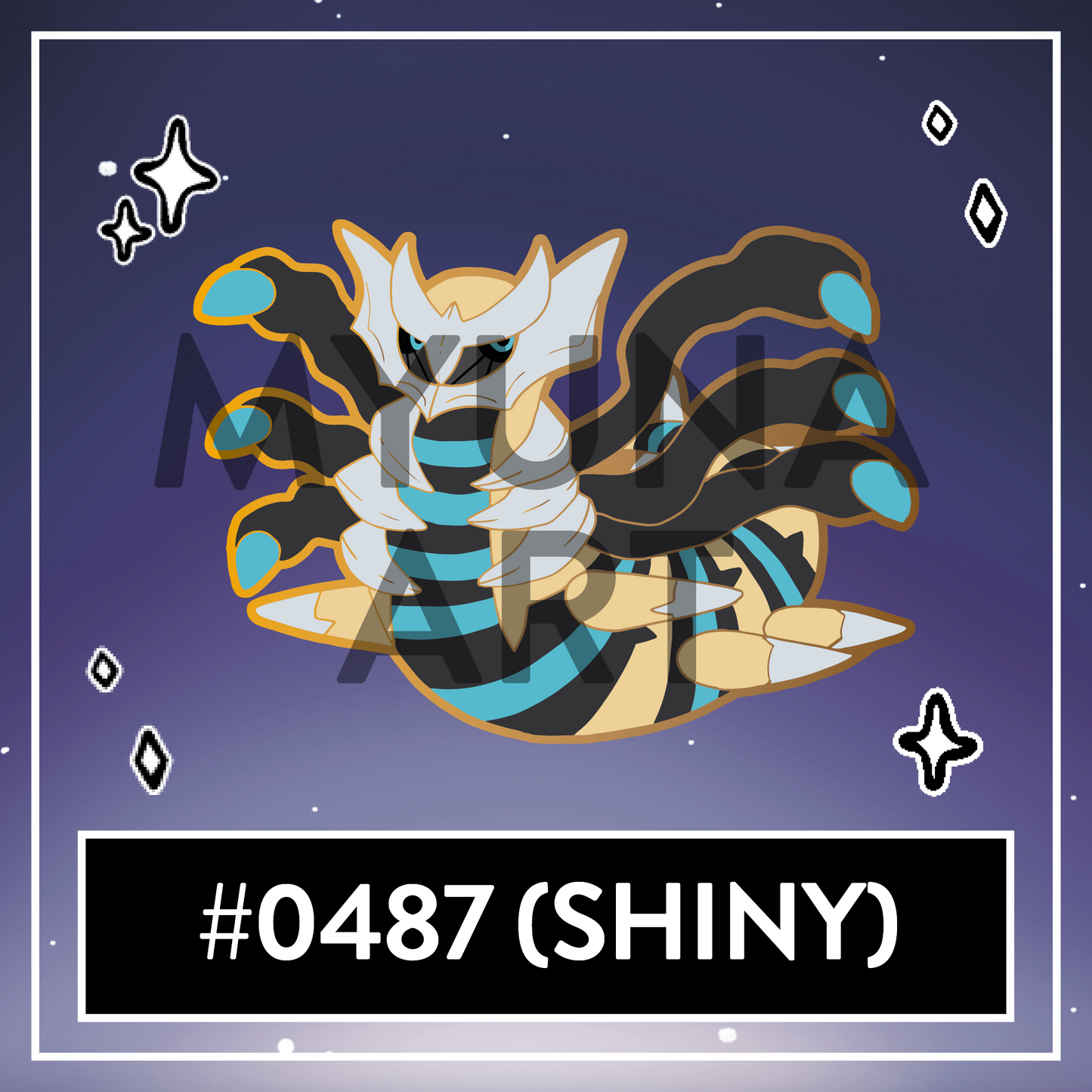 #0487 Legendary Nightmare Origin Forme (Shiny) XXL Hard Enamel Pin – May 2025 Patreon PinClub Pin