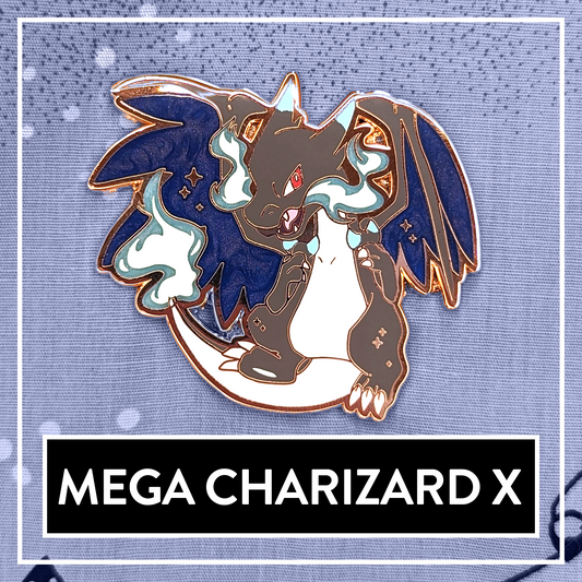 Mega Charizard X Hard Enamel Pin