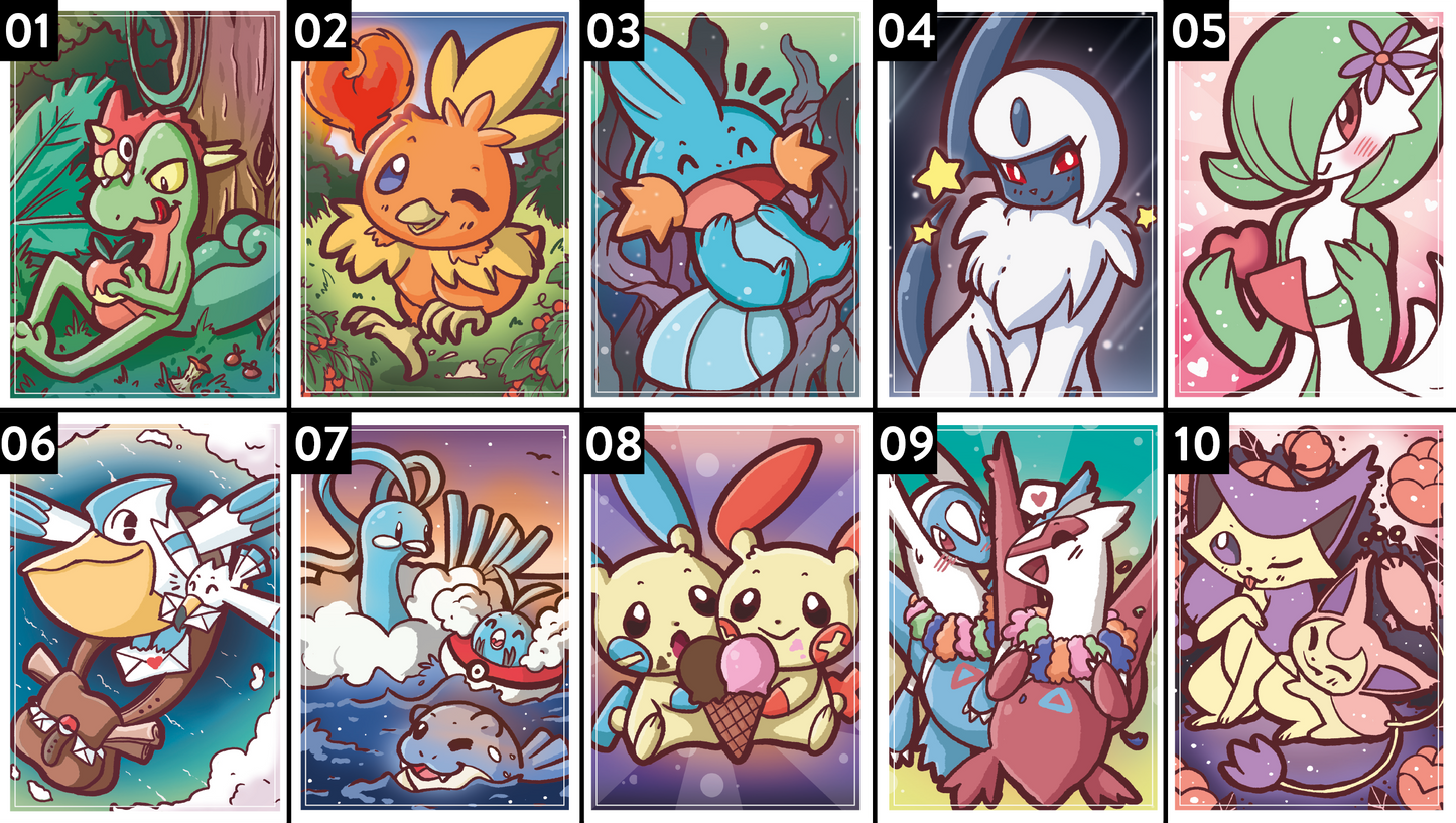 Pokemon HOENN Holiday Postcard Set