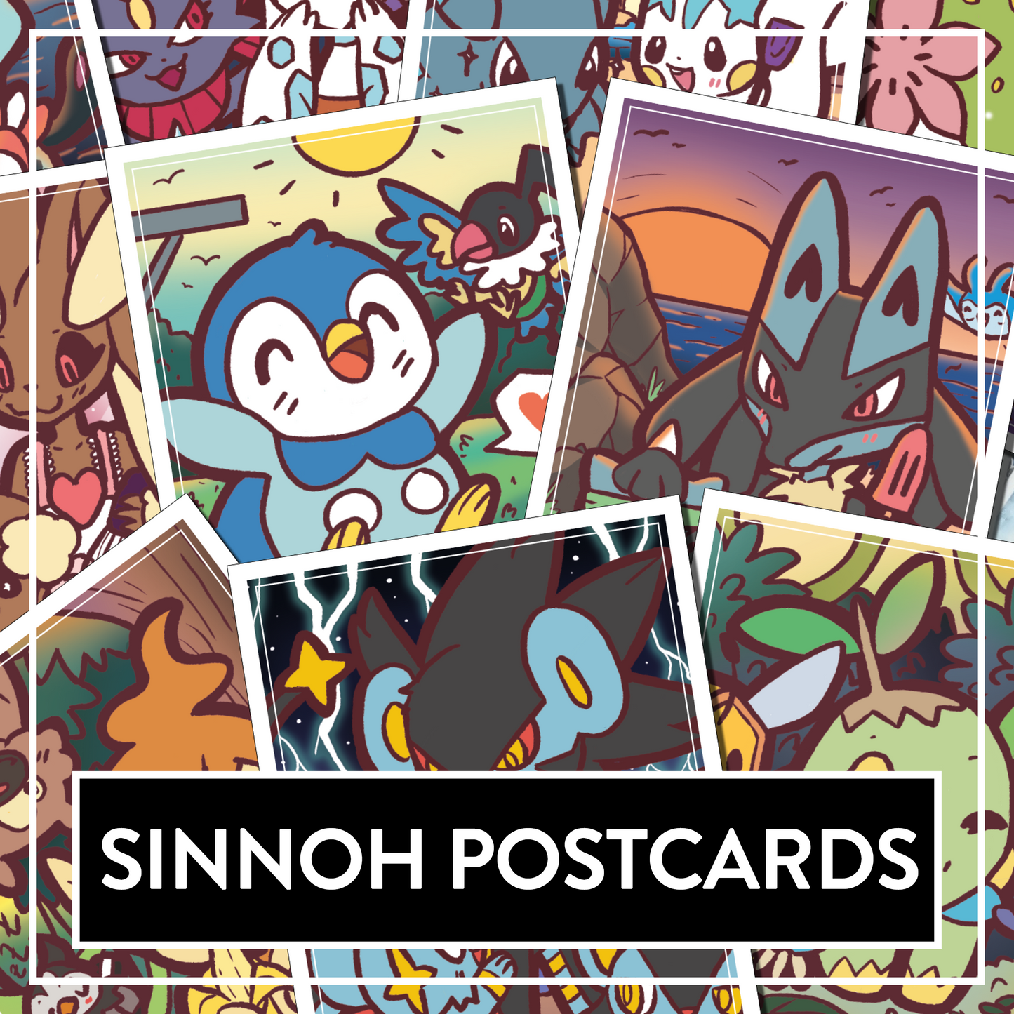 Pokemon SINNOH Holiday Postcard Set