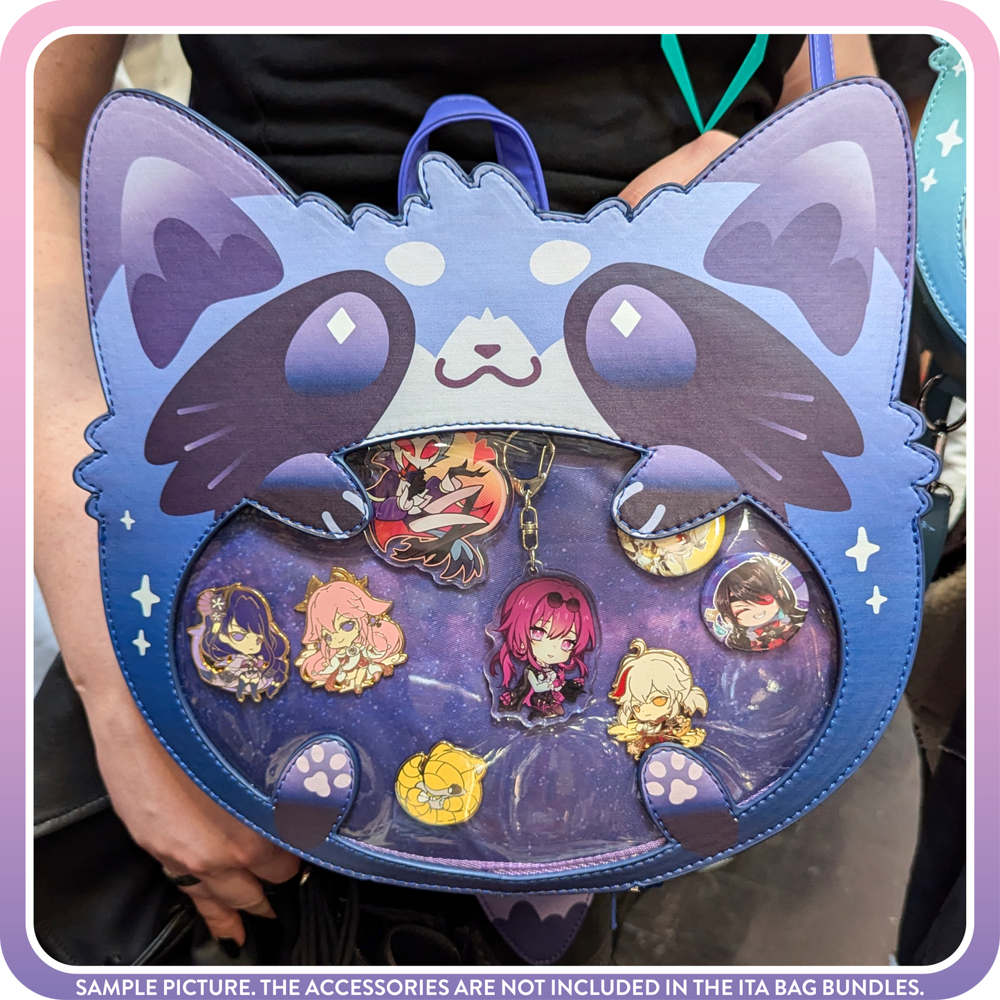 Kawaii Kompanions Ita Bag Bundle Blurple (Blue/Purple) Raccoon