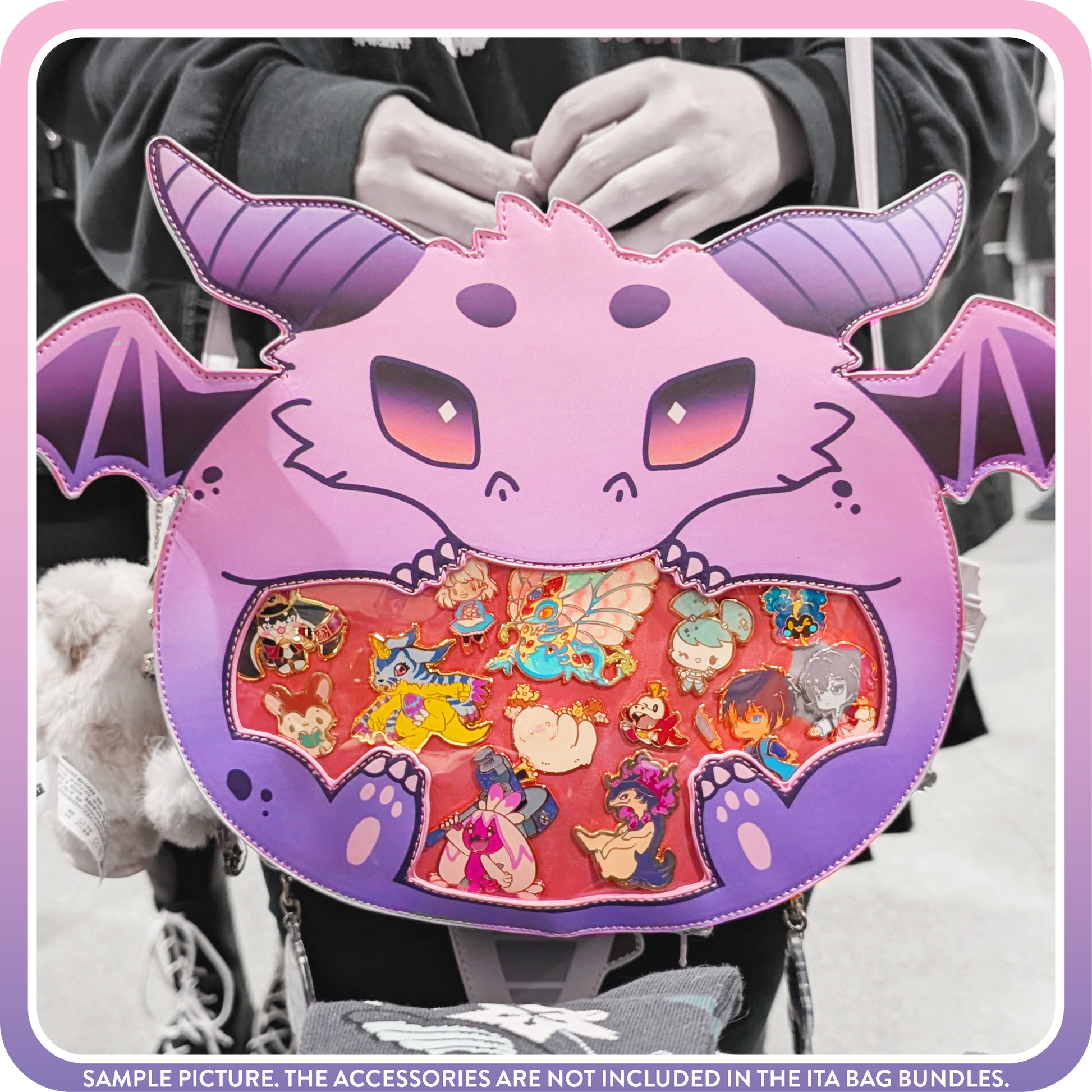 Kawaii Kompanions Ita Bag Bundle Pink Dragon – Myuna Art Kawaii Kompanions Ita Bag Bundle Pink Dragon – Myuna Art
