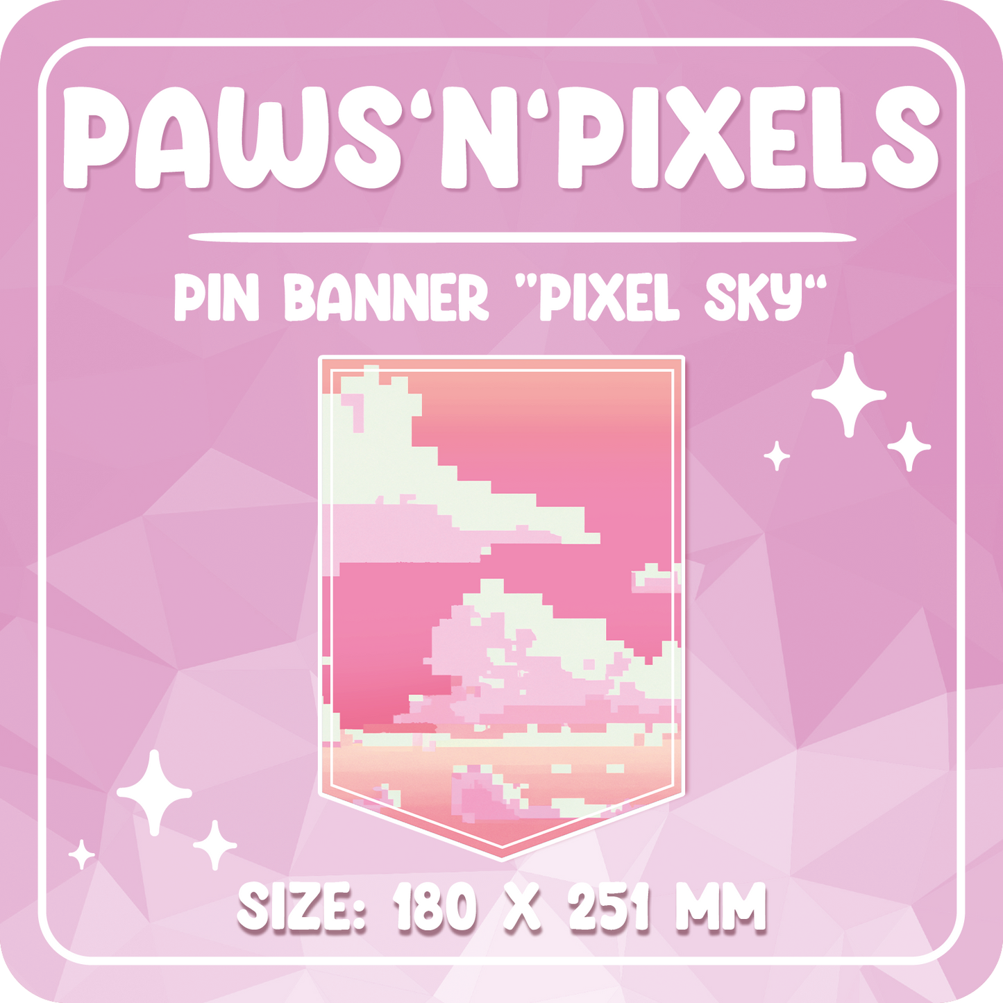 Paws'n'Pixels "Pixel Sky" Canvas Pin Banner