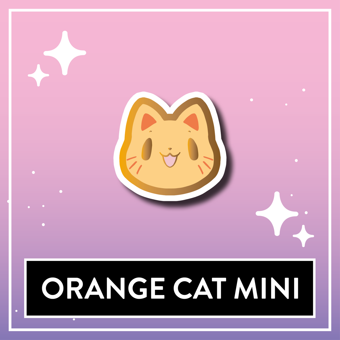 Orange Cat Mini Pin - Kawaii Kompanions Hard Enamel Pin