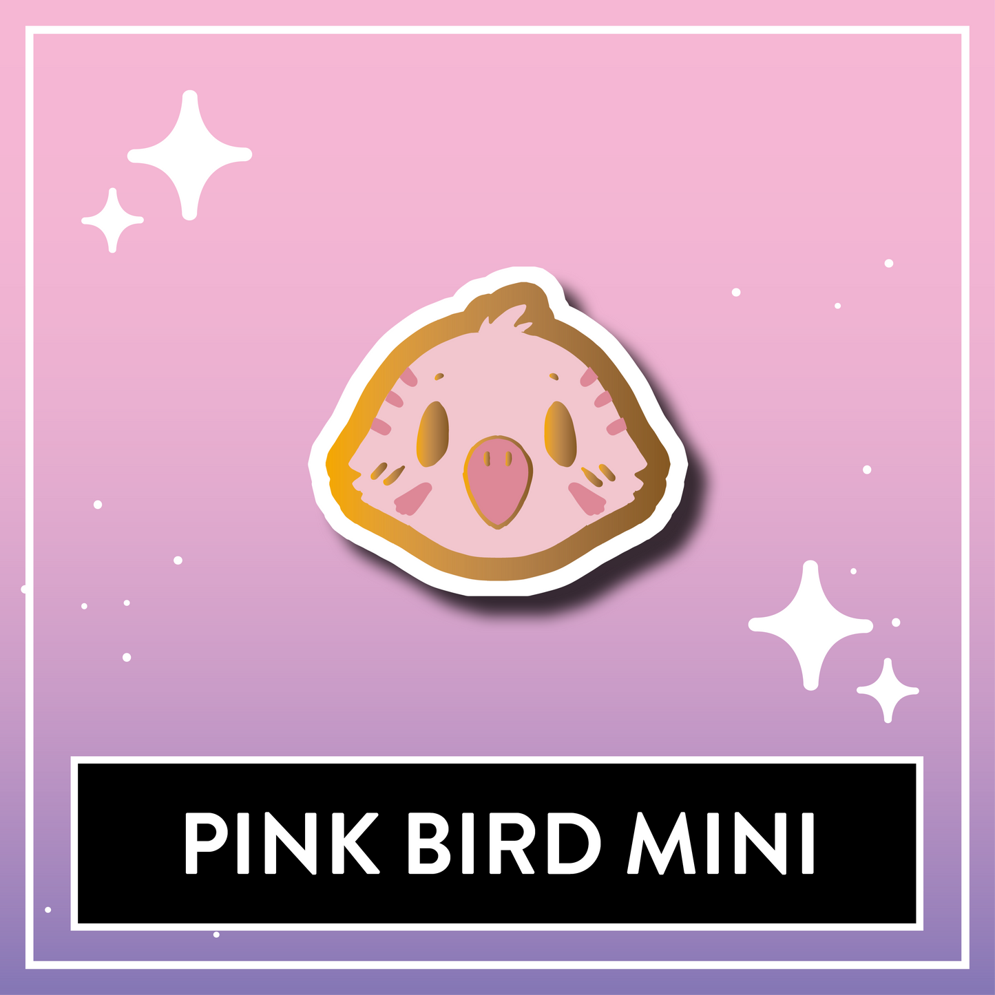 Pink Bird Mini Pin - Kawaii Kompanions Hard Enamel Pin