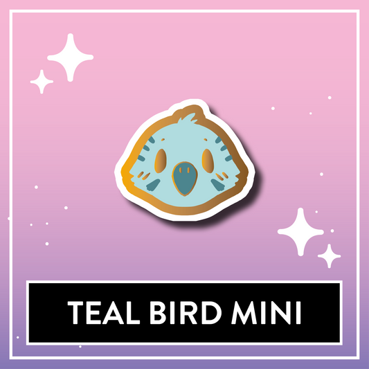 Teal Bird Mini Pin - Kawaii Kompanions Hard Enamel Pin