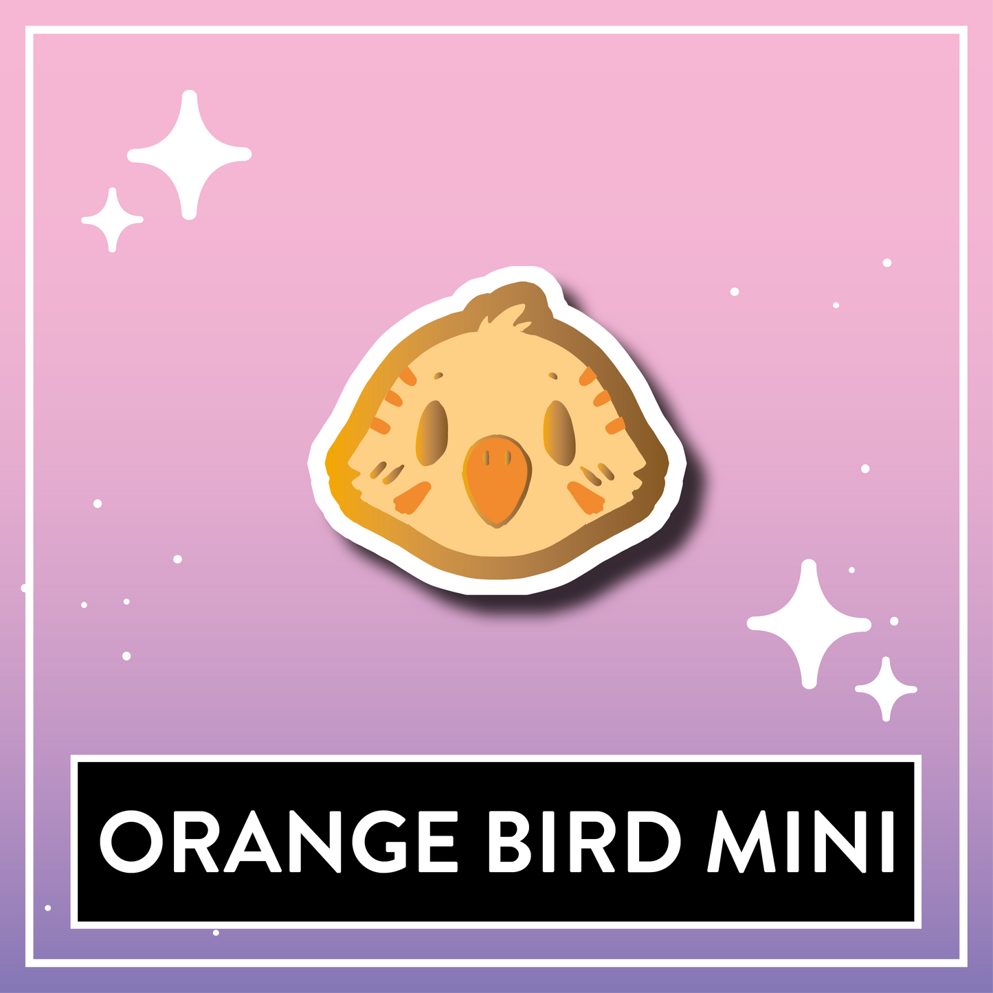Orange Bird Mini Pin - Kawaii Kompanions Hard Enamel Pin