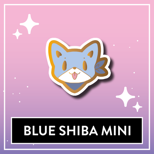 Blue Shiba Mini Pin - Kawaii Kompanions Hard Enamel Pin