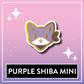 Purple Shiba Mini Pin - Kawaii Kompanions Hard Enamel Pin
