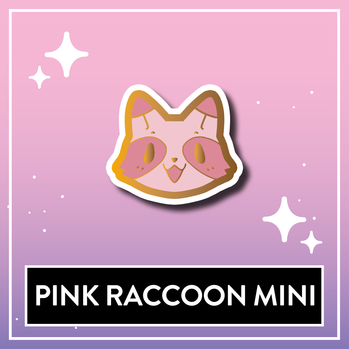 Pink Raccoon Mini Pin - Kawaii Kompanions Hard Enamel Pin