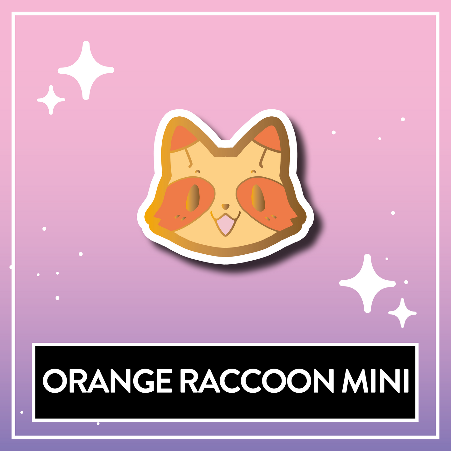 Orange Raccoon Mini Pin - Kawaii Kompanions Hard Enamel Pin