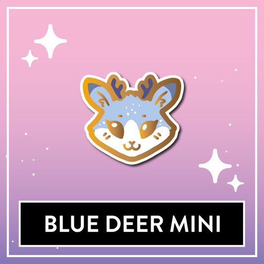 Blue Deer Mini Pin - Kawaii Kompanions Hard Enamel Pin