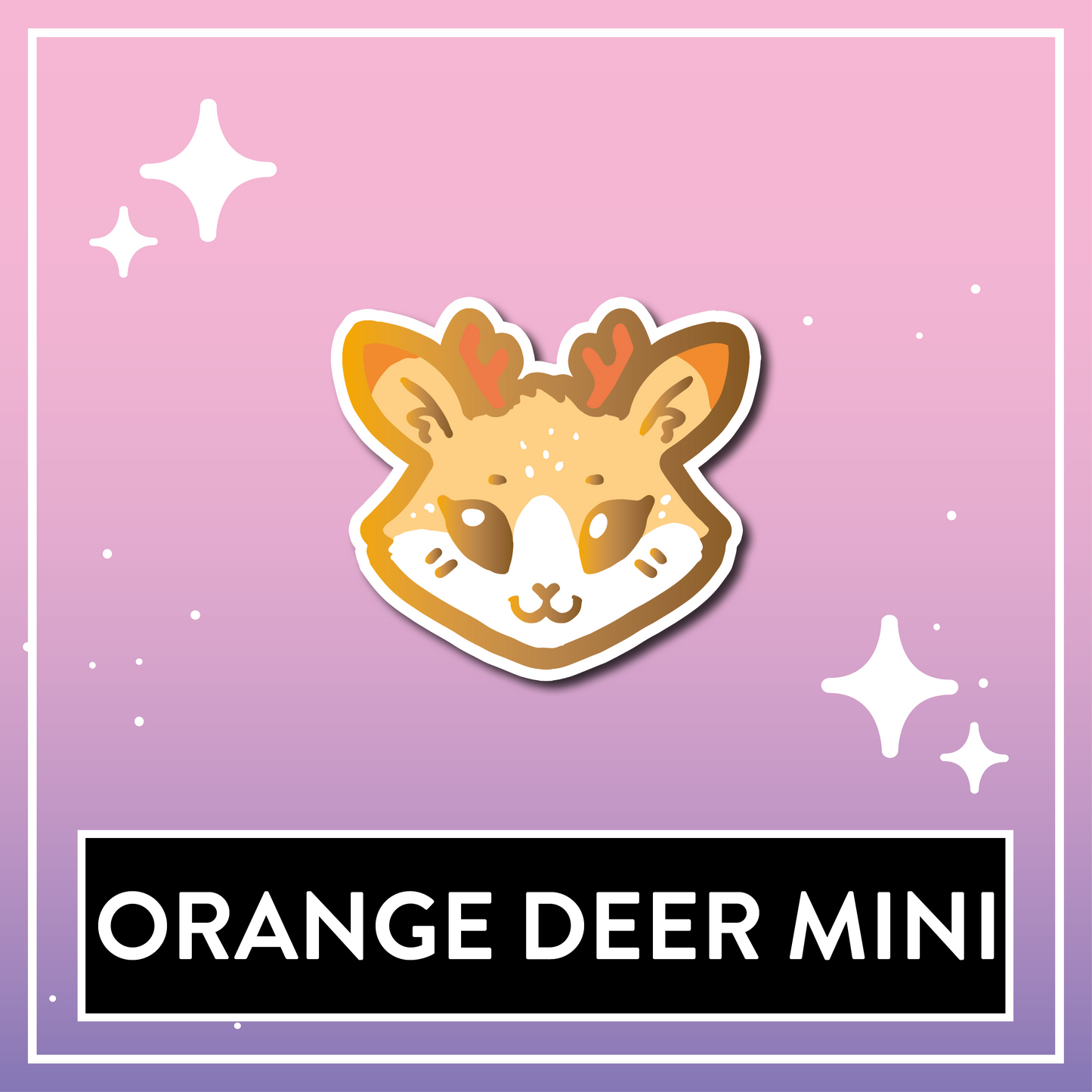 Orange Deer Mini Pin - Kawaii Kompanions Hard Enamel Pin