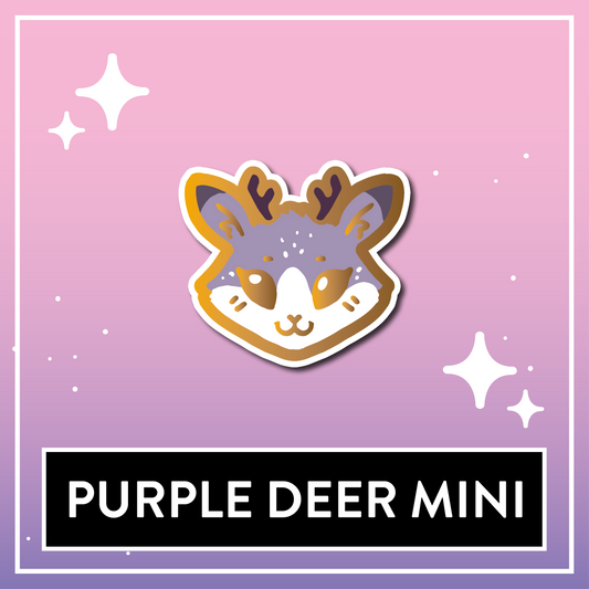 Purple Deer Mini Pin - Kawaii Kompanions Hard Enamel Pin