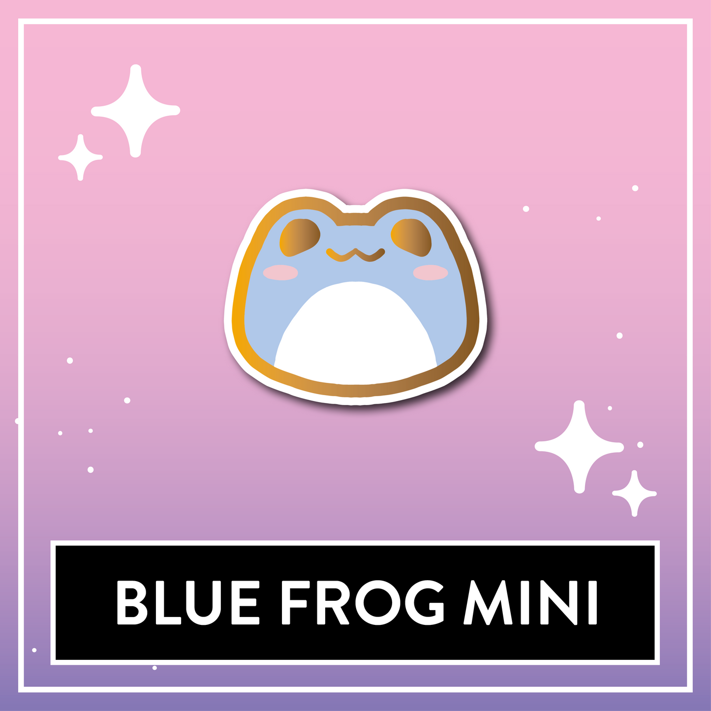 Blue Frog Mini Pin - Kawaii Kompanions Hard Enamel Pin