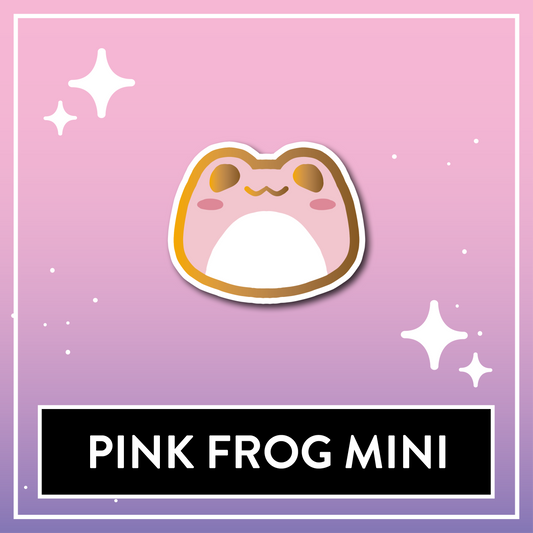 Pink Frog Mini Pin - Kawaii Kompanions Hard Enamel Pin