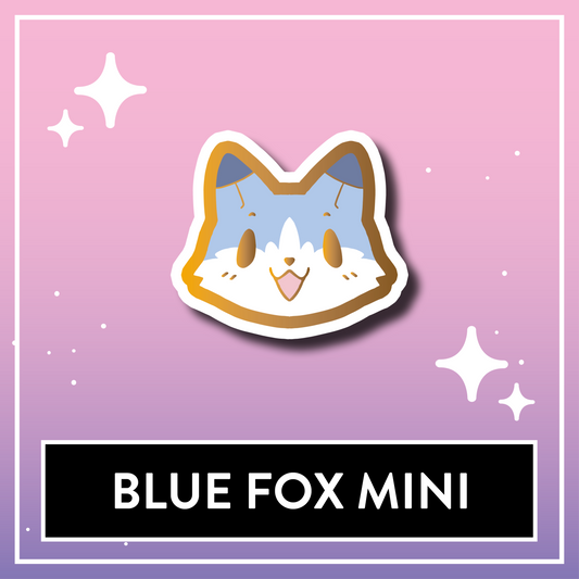Blue Fox Mini Pin - Kawaii Kompanions Hard Enamel Pin