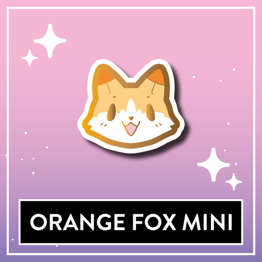 Orange Fox Mini Pin - Kawaii Kompanions Hard Enamel Pin