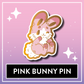 Pink Bunny Pin - Kawaii Kompanions Hard Enamel Pin