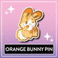 Orange Bunny Pin - Kawaii Kompanions Hard Enamel Pin