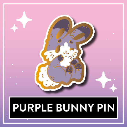 Purple Bunny Pin - Kawaii Kompanions Hard Enamel Pin