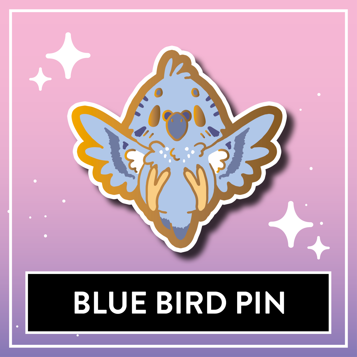 Blue Bird Pin - Kawaii Kompanions Hard Enamel Pin