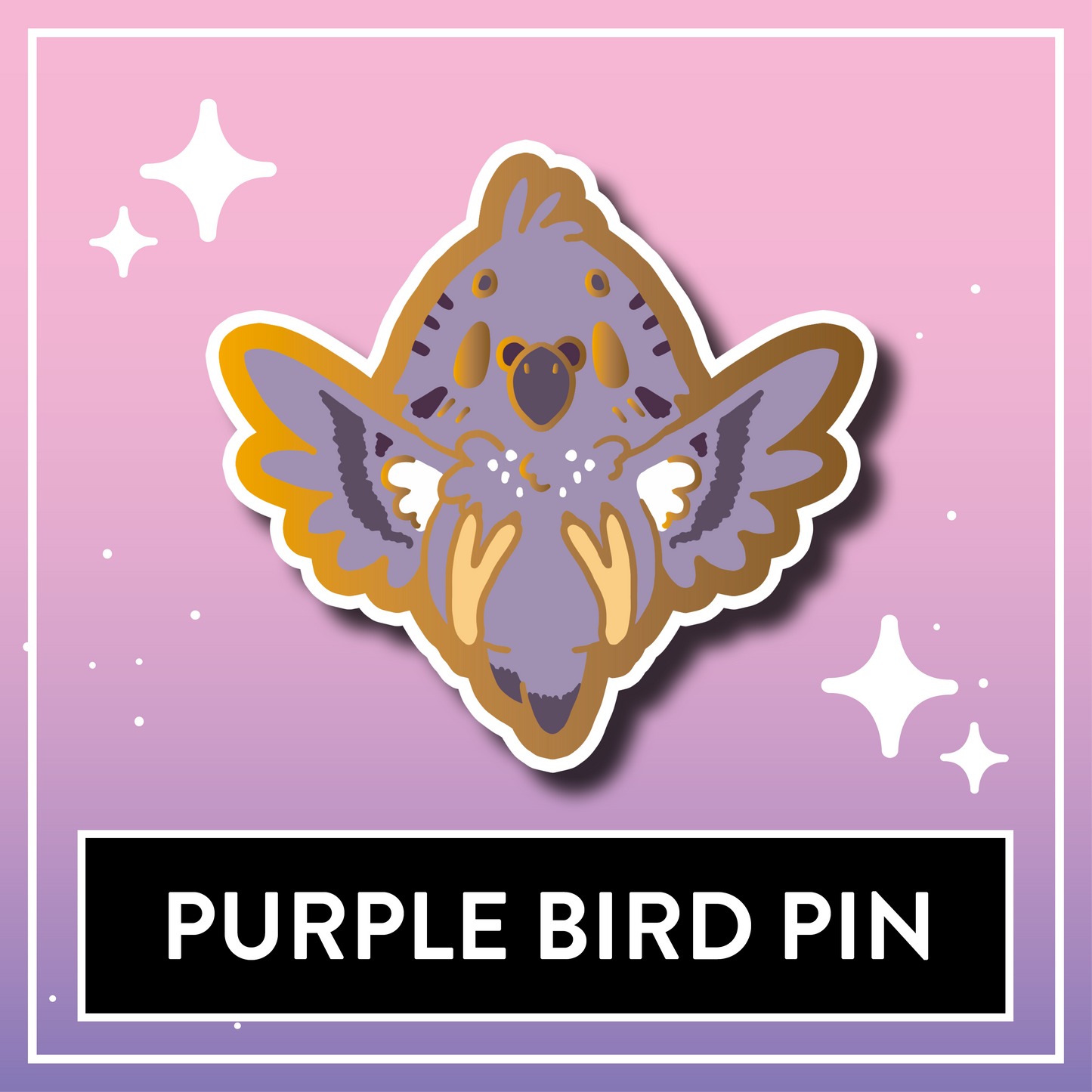 Purple Bird Pin - Kawaii Kompanions Hard Enamel Pin