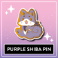 Purple Shiba Pin - Kawaii Kompanions Hard Enamel Pin