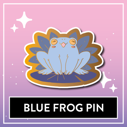 Blue Frog Pin - Kawaii Kompanions Hard Enamel Pin