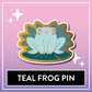 Teal Frog Pin - Kawaii Kompanions Hard Enamel Pin