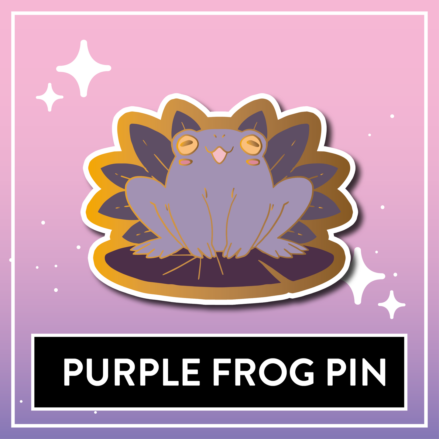Purple Frog Pin - Kawaii Kompanions Hard Enamel Pin