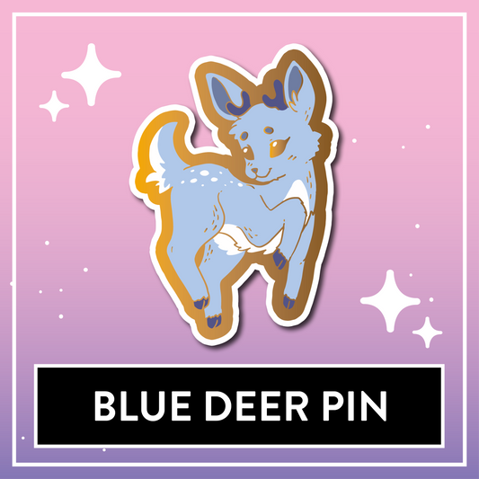 Blue Deer Pin - Kawaii Kompanions Hard Enamel Pin