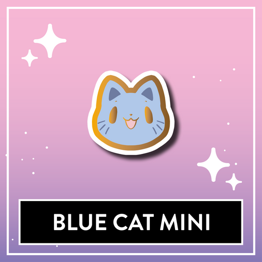 Blue Cat Mini Pin - Kawaii Kompanions Hard Enamel Pin