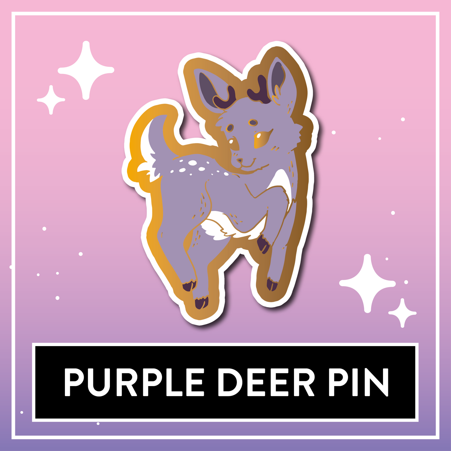 Purple Deer Pin - Kawaii Kompanions Hard Enamel Pin