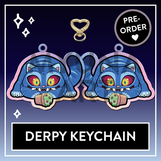 PREORDER Derpy Tiger Rainbow double-sided Acrylic Keychain - KPop Animal Demon Charms