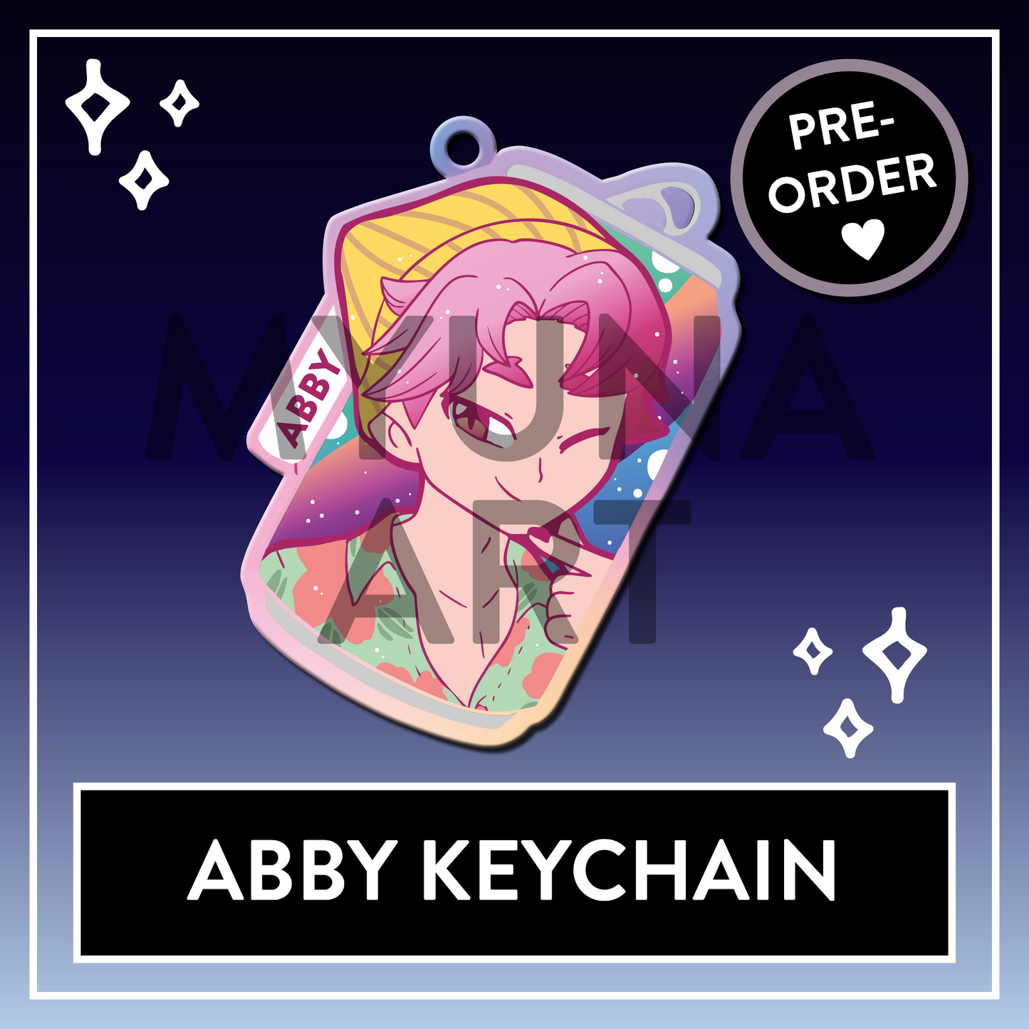 PREORDER Abby Saja Boys Demon Hunters Rainbow double-sided Acrylic Keychain - KPop Charms