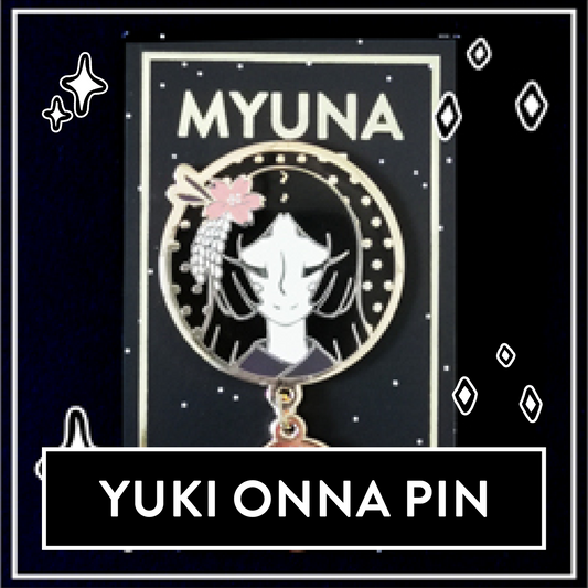 Yuki Onna Pin - Japanese Yōkai Hard Enamel Pendant Pin