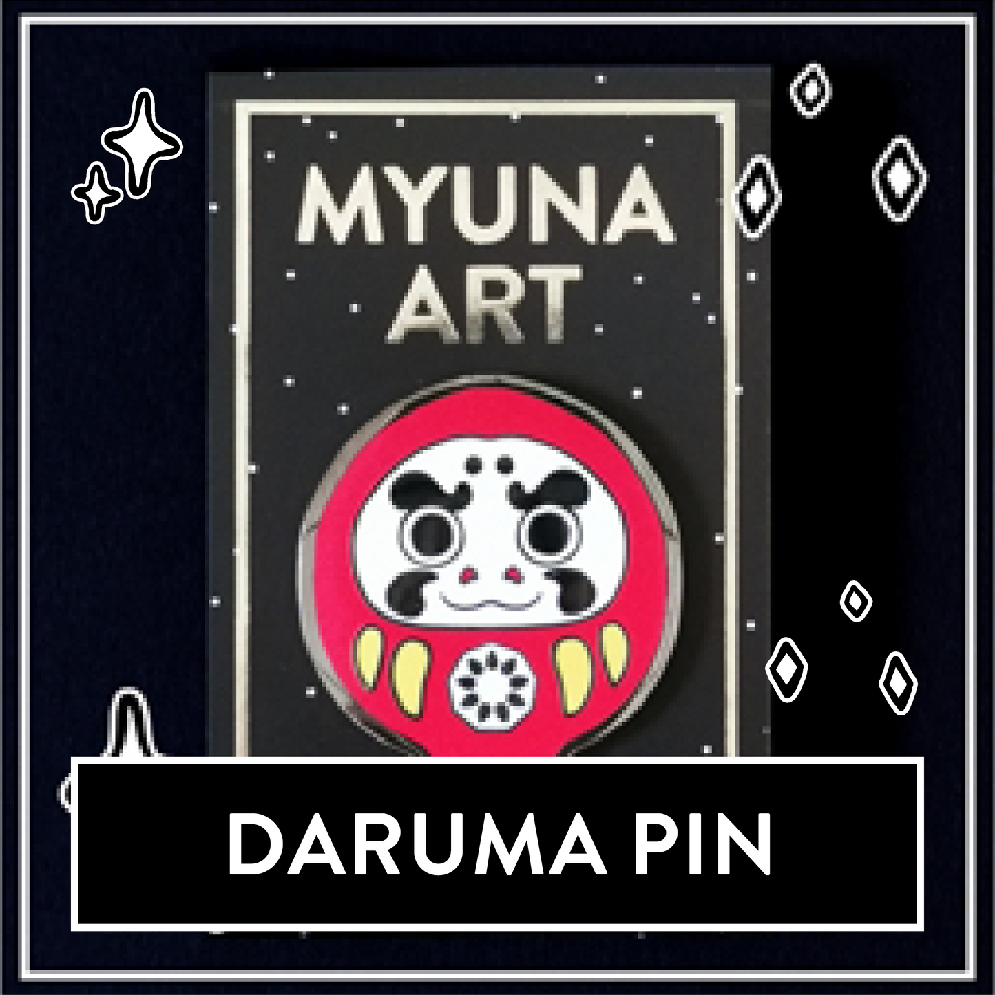 Daruma Pin - Japanese Yōkai Hard Enamel Pendant Pin